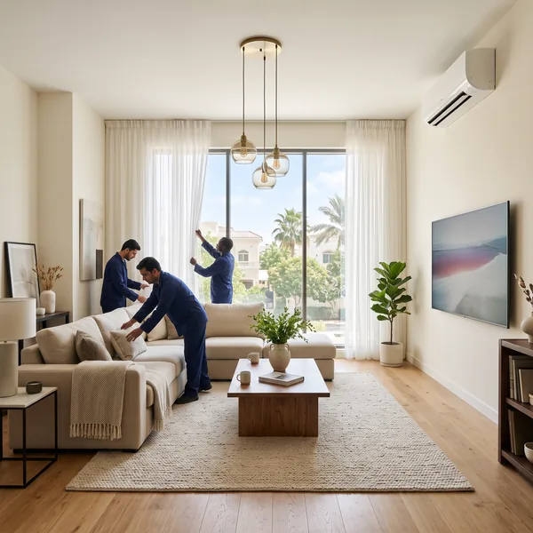 Newly furnished villa living room