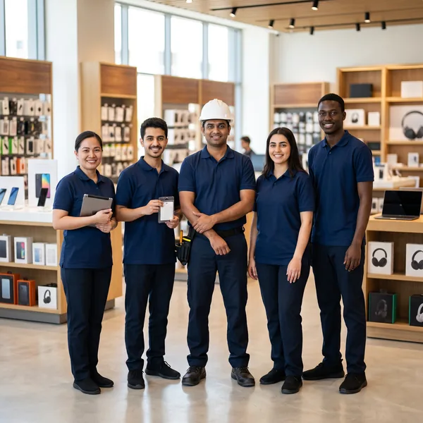Mishka staffing team: sales, merchandising, reception and technical staff